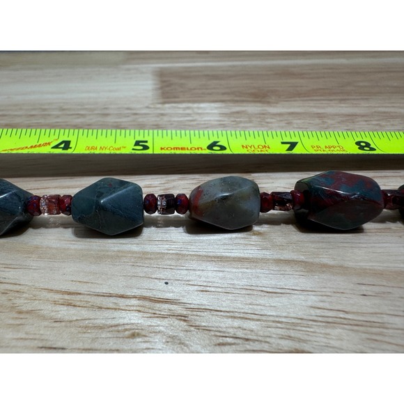 Bloodstone 20" Necklace and Earrings Jewelry Set Gemstone - Picture 13 of 16